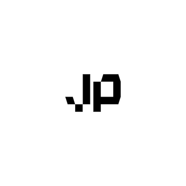 JP-Monogramm-Logo-Design, Buchstabe, Text, Name, Symbol, monochromes Logo, Alphabet-Zeichen, einfaches Logo