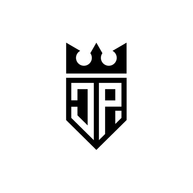 JP-Monogramm-Logo-Design, Buchstabe, Text, Name, Symbol, monochromes Logo, Alphabet-Zeichen, einfaches Logo