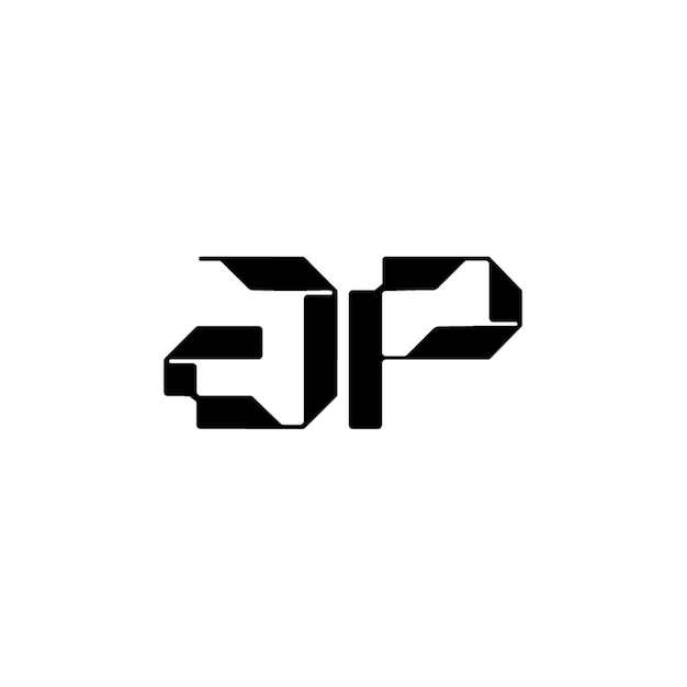 JP-Monogramm-Logo-Design, Buchstabe, Text, Name, Symbol, monochromes Logo, Alphabet-Zeichen, einfaches Logo