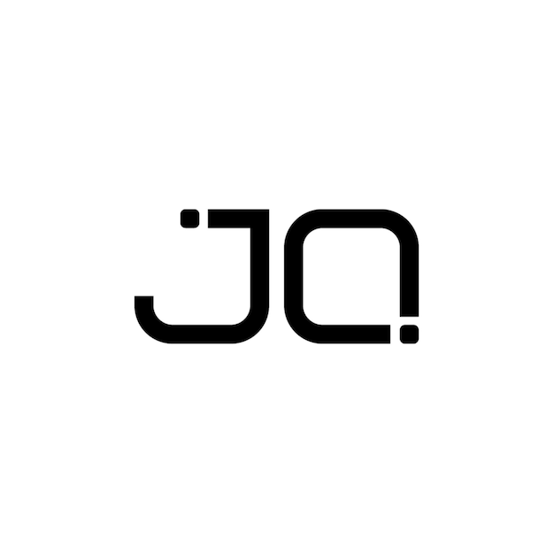 JQ-Logo-Monogramm-Design Buchstaben-Text-Namen-Symbol Monochrom-Logotipp-Alphabet-Zeichen-Einfach-Logo