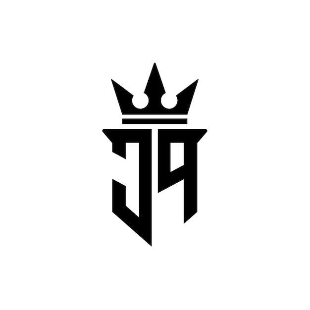 JQ-Logo-Monogramm-Design Buchstaben-Text-Namen-Symbol Monochrom-Logotipp-Alphabet-Zeichen-Einfach-Logo