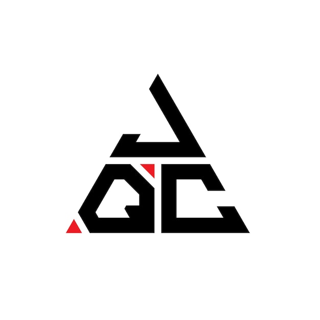 Vektor jqc dreieckbuchstaben-logo-design mit dreiecksform jqc dreiecks logo-design monogramm jqc dreiecks-vektor-logos-schablon mit roter farbe jqc dreiecks-logo einfach elegante und luxuriöse logo