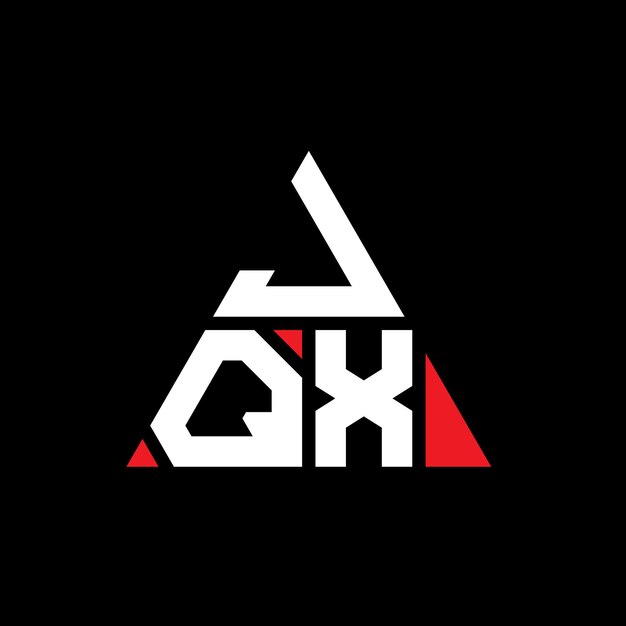 Vektor jqx dreieckbuchstaben-logo-design mit dreiecksform jqx dreieckslogo-design monogramm jqx dreiecksvektor-logotypen-schablon mit roter farbe jqx dreieckiges logo einfach elegantes und luxuriöses logo