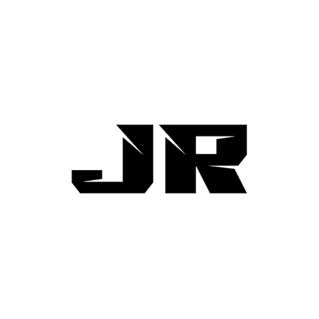 JR-Monogramm-Logo-Design, Buchstabe, Text, Name, Symbol, monochromes Logo, Alphabet-Zeichen, einfaches Logo