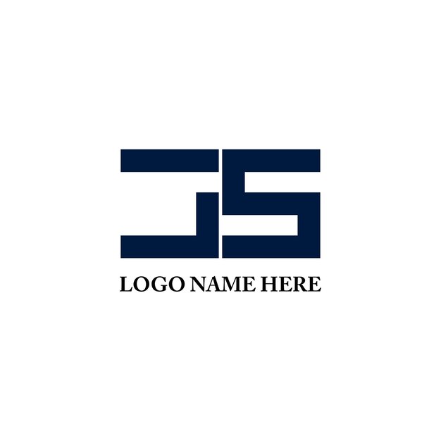 JS-Logo, Anfangsbuchstaben, Monogramm, Markenzeichen, Identität, Design, Symbol und Symbol