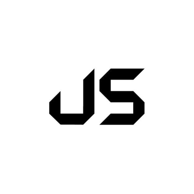 JS-Monogramm-Logo-Design, Buchstabe, Text, Name, Symbol, einfarbig, Logo, Alphabet, Zeichen, einfaches Logo