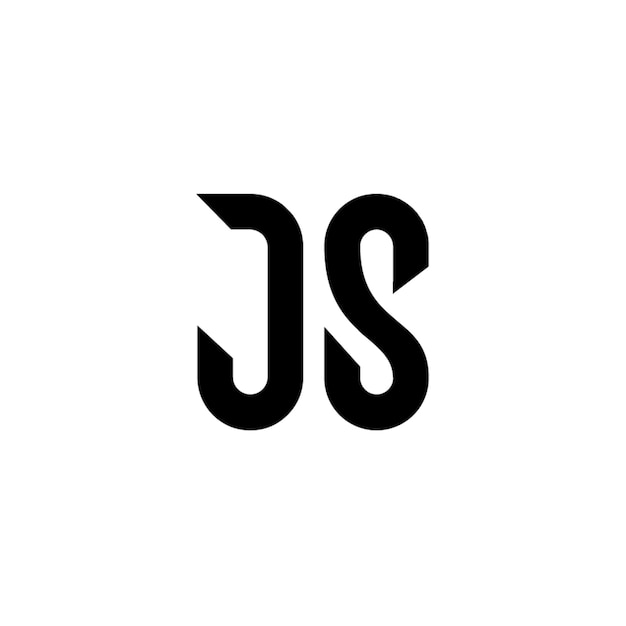 JS-Monogramm-Logo-Design, Buchstabe, Text, Name, Symbol, einfarbig, Logo, Alphabet, Zeichen, einfaches Logo