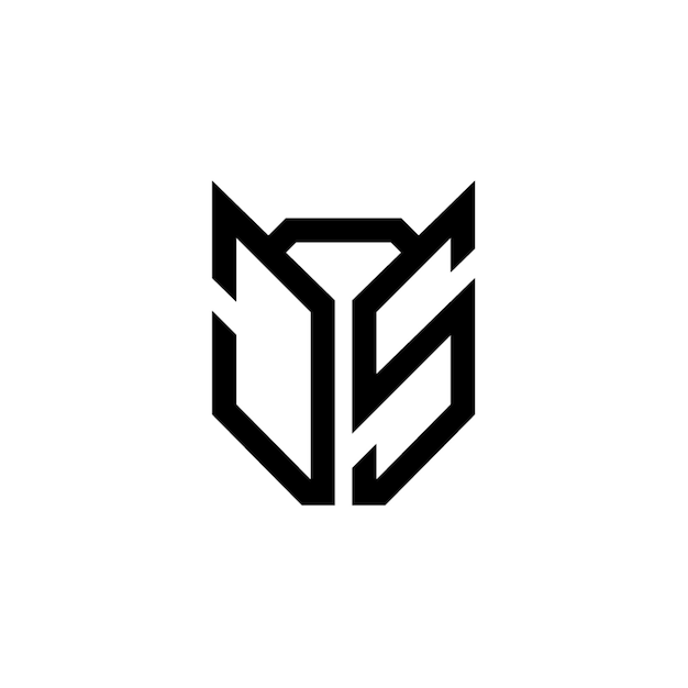 JS-Monogramm-Logo-Design, Buchstabe, Text, Name, Symbol, einfarbig, Logo, Alphabet, Zeichen, einfaches Logo