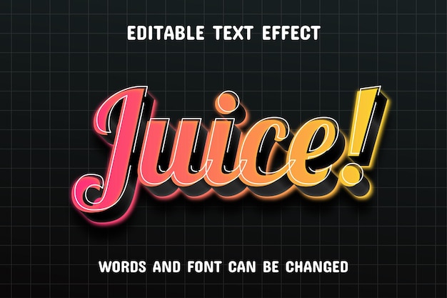 Juice 3d-texteffekt