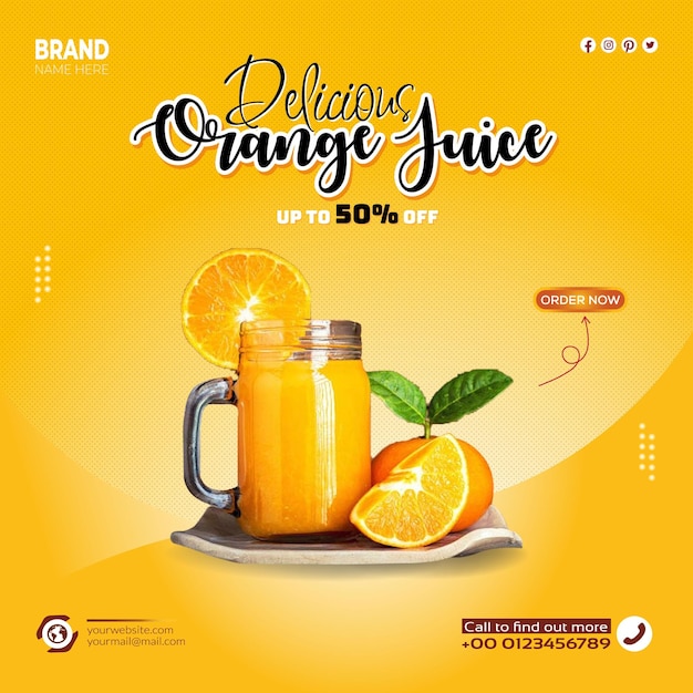 Juice-banner-social-media-post-banner-vorlage