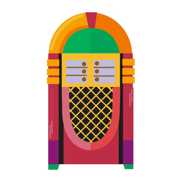 Jukebox-icon-clipart-avatar-logotyp-isolierte vektorillustration