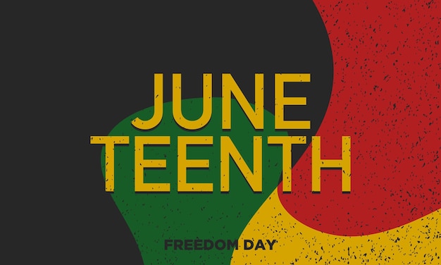 Vektor juneteenth freedom day hintergrunddesign