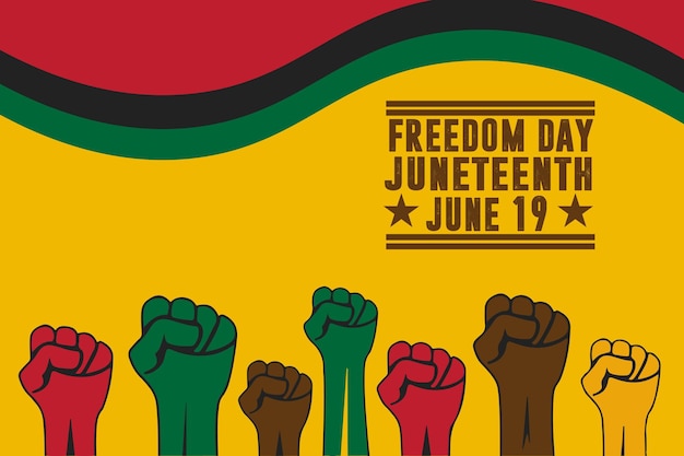 Juneteenth freiheitstag 19. juni händchen haltend