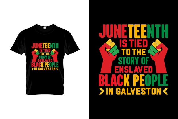 Vektor juneteenth t-shirt design oder juneteenth poster design, juneteenth zitate, juneteenth typografie