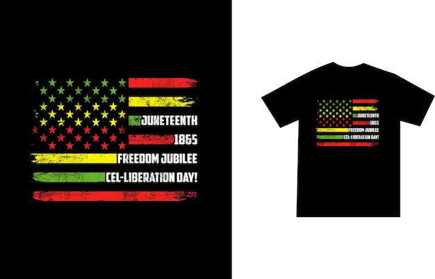 Juneteenth t-shirt design schwarzer geschichtsmonat und 19. juni freiheitstag