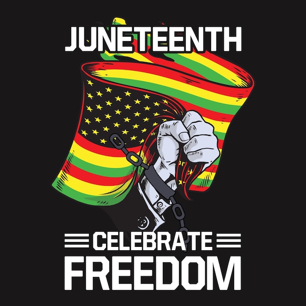 Vektor juneteenth t-shirt design