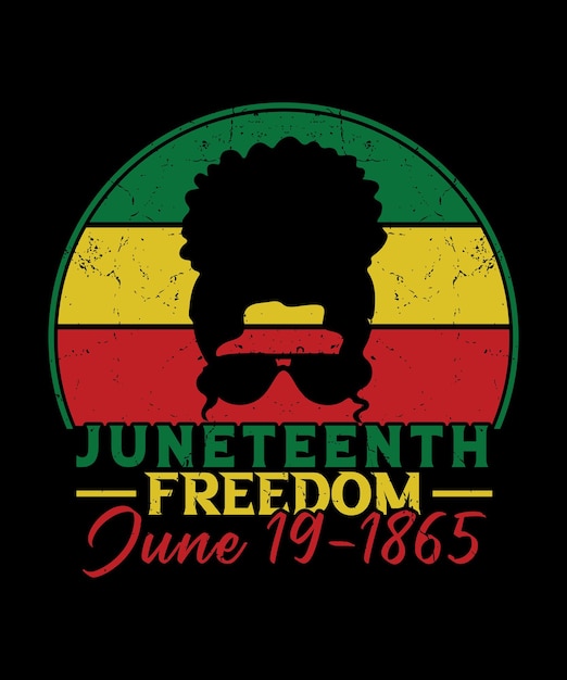 Vektor juneteenth t-shirt-designfeiern des schwarzen t-shirt-designs zum tag der freiheitschwarzes t-shirt-design der geschichte