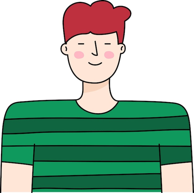 Vektor junge avatar-symbol für website-dokument-poster-design-druckanwendung avatar- und personenkonzept-symbolstil
