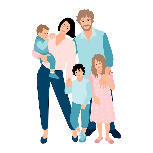Junge Familie mit Kindern