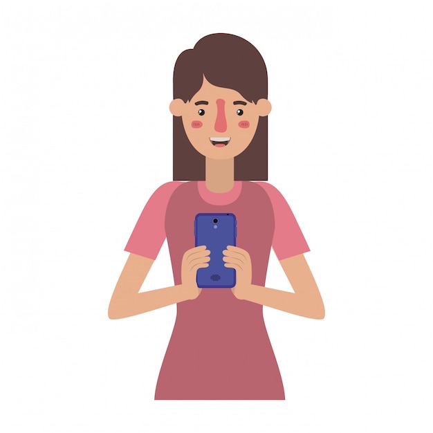 junge Frau mit Smartphone