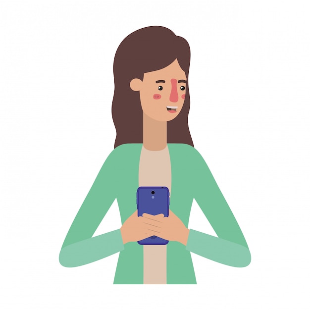 junge Frau mit Smartphone