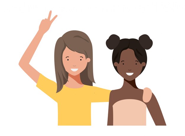 Junge Frauen Avatar Charakter