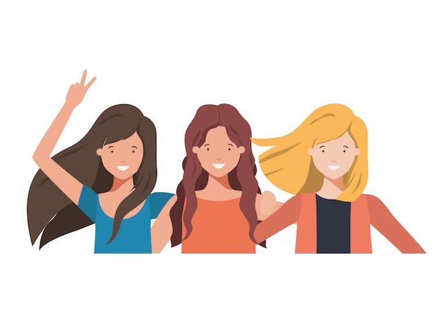 Junge Frauen Avatar Charakter