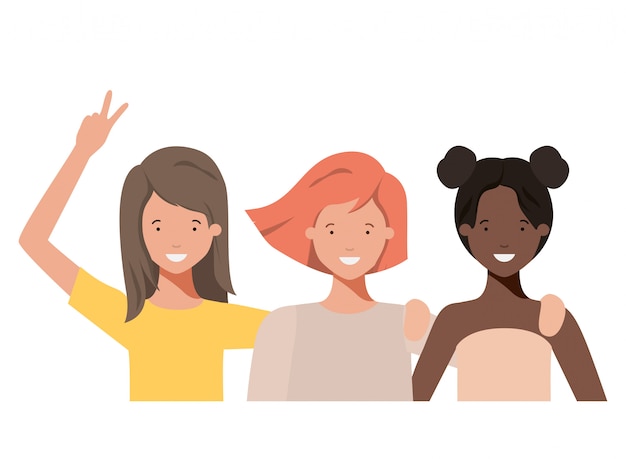 Junge Frauen Avatar Charakter