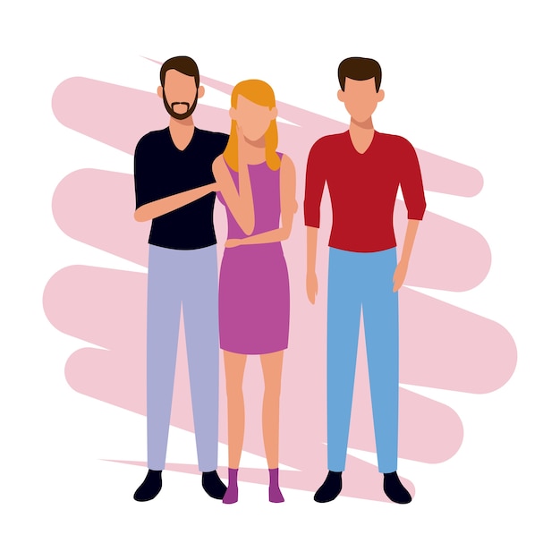 Junge Freunde Cartoon