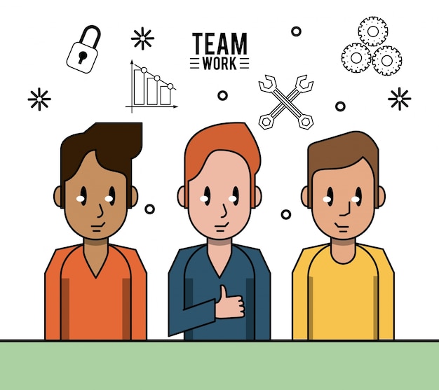 Junge Geschäftsteamwork