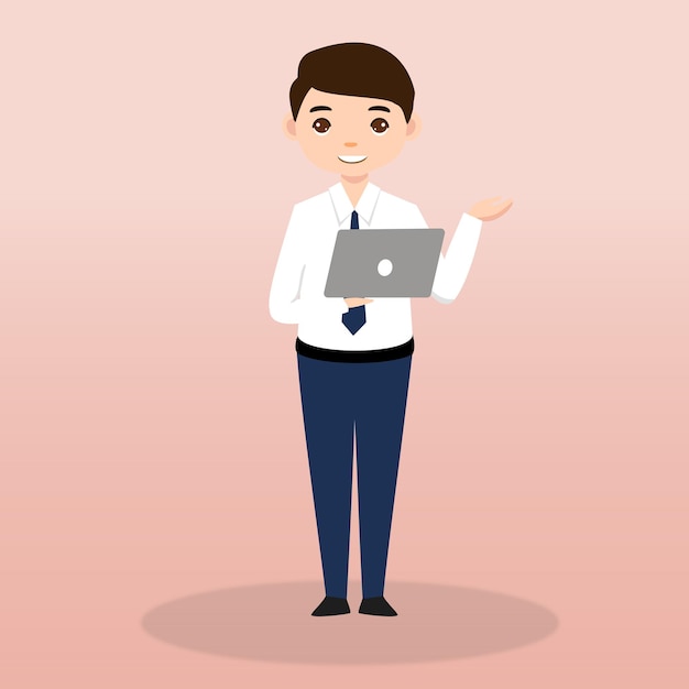 Junge mit Schuluniform-Vektorillustration