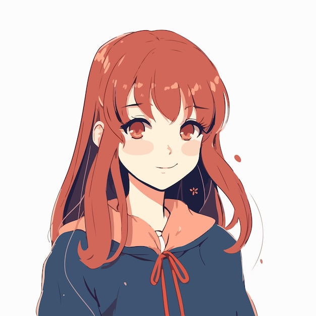 Junges Mädchen Animestyle Charakter Vektor Illustration Design Manga Anime Mädchen