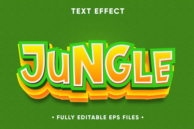 Jungle-abenteuer-editierbare text-effekt-vorlage.