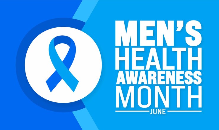 Vektor juni ist der national mens health awareness month hintergrundvorlage urlaubskonzept
