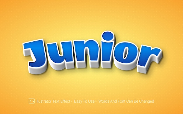 Junior - bearbeitbarer Texteffektstil