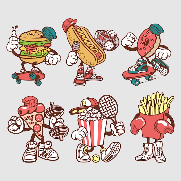 Junk-food-cartoon-figur