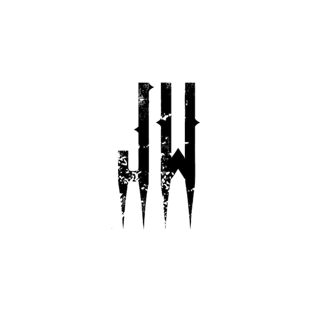 JW-Monogramm-Logo-Design, Buchstabe, Text, Name, Symbol, monochromes Logo, Alphabet-Zeichen, einfaches Logo