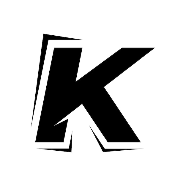 K-buchstabe bunter logo-gradientenvektor