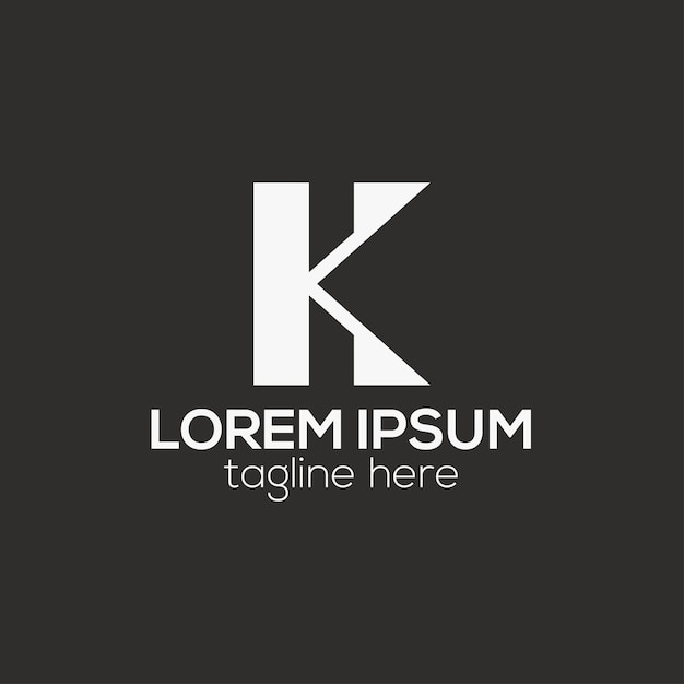 K-buchstaben-logo-kreativ-minimal-linie-k-buchstab-logos-konzept isolierte vektor-vorlage