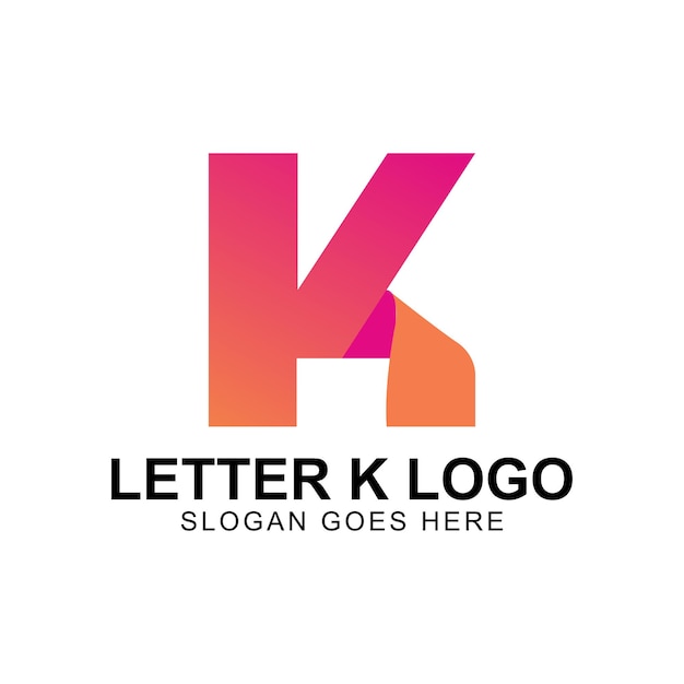 K-Letter-Logo-Ikonen Pink-Gradient-Design-Vorlage Element-Vektorkunst