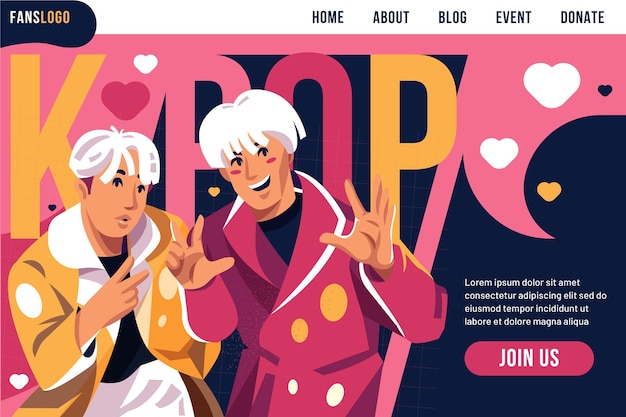 K-Pop Musik Landing Page