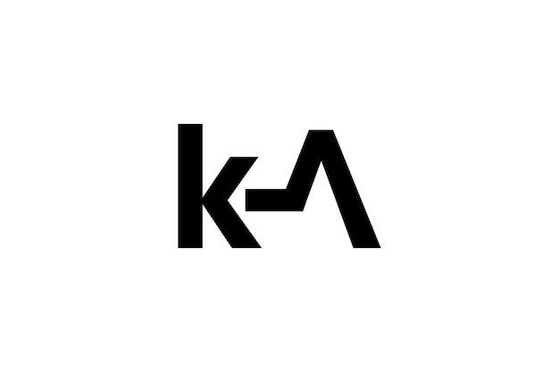 KA Buchstabenpfeil Logo Design Vorlage