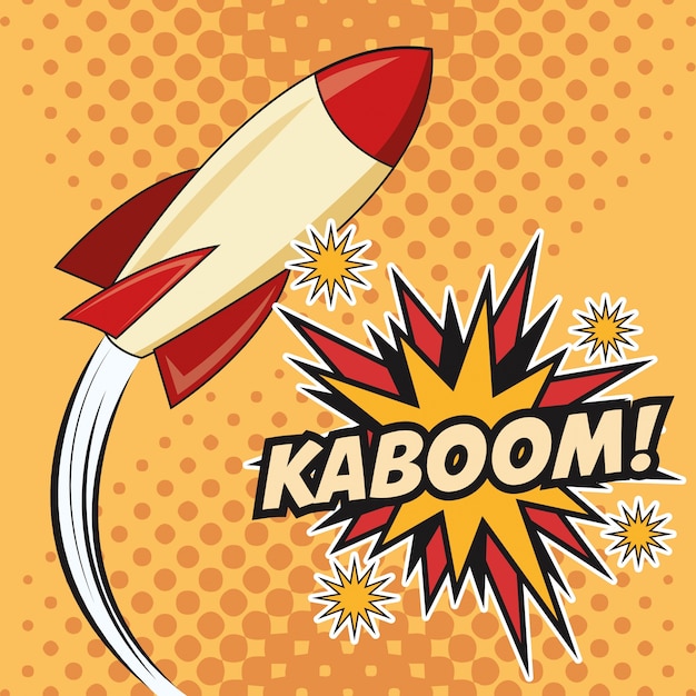 Vektor kaboom explosion pop-art comic-design