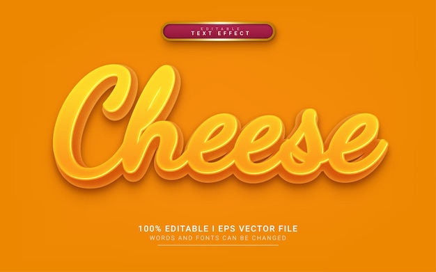 Käse Cartoon 3D-Stil Texteffekt