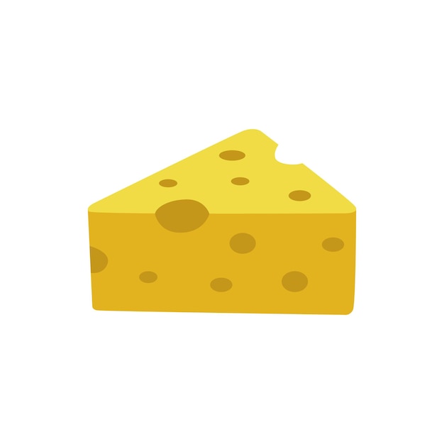 Käse flaches stilelement-symbol isoliert auf weißem hintergrund, vektorillustration
