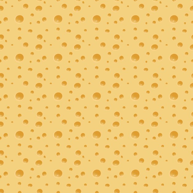 Käse mit Löchern Nahtloses Muster Vektorillustration Eps 10