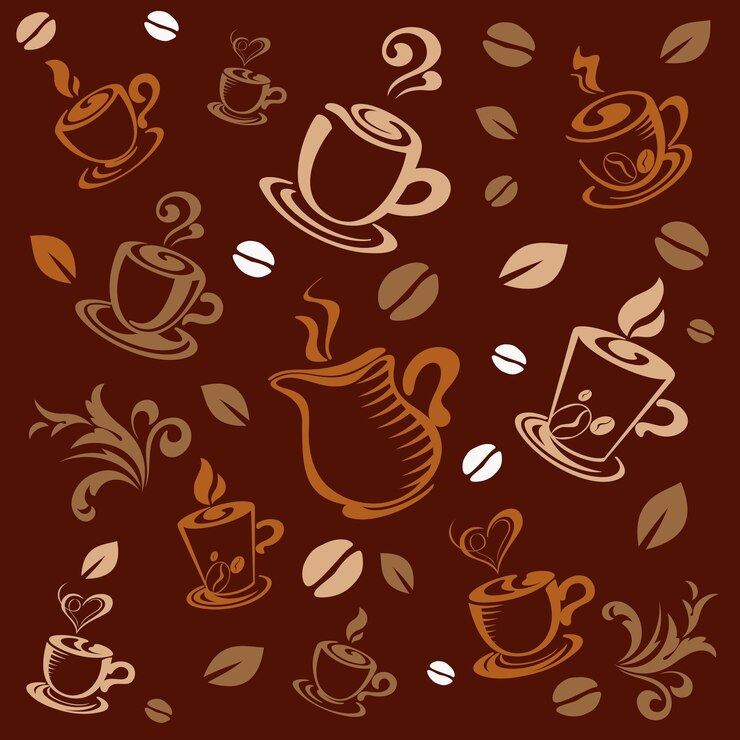 Vektor kaffee-design-muster