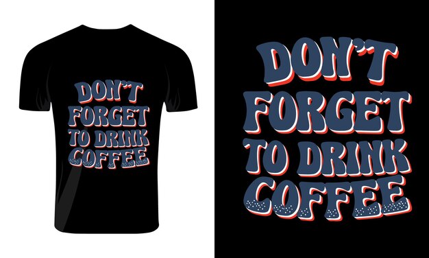 Vektor kaffee gewelltes svg-t-shirt-design-typografie-konzept