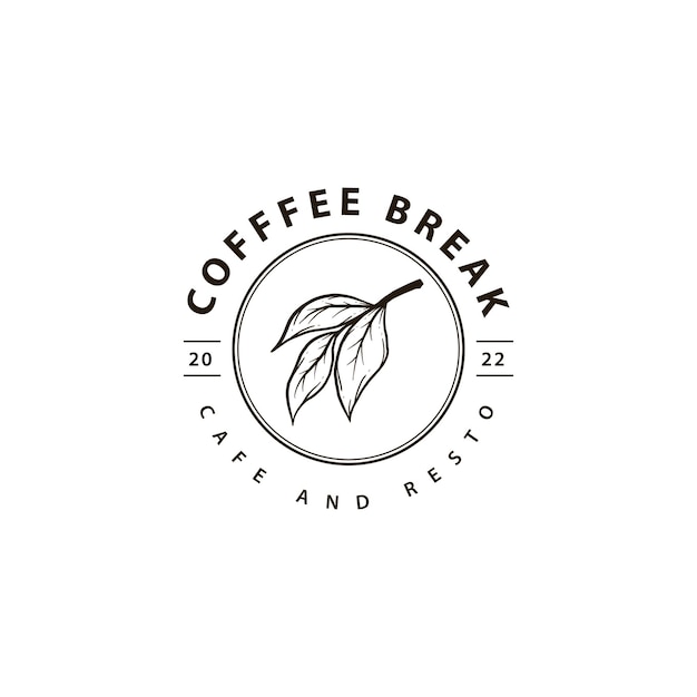 Kaffee handgezeichnetes premium-logo