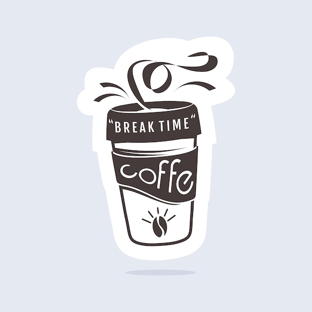 Kaffee-logo-design-vektorillustration mit einzigartiger konzeptidee